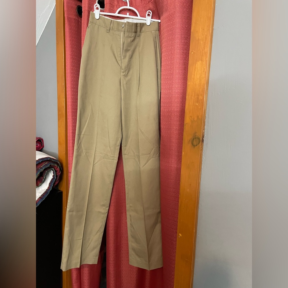 Vintage pleated khaki, high, waisted pants size 00 long